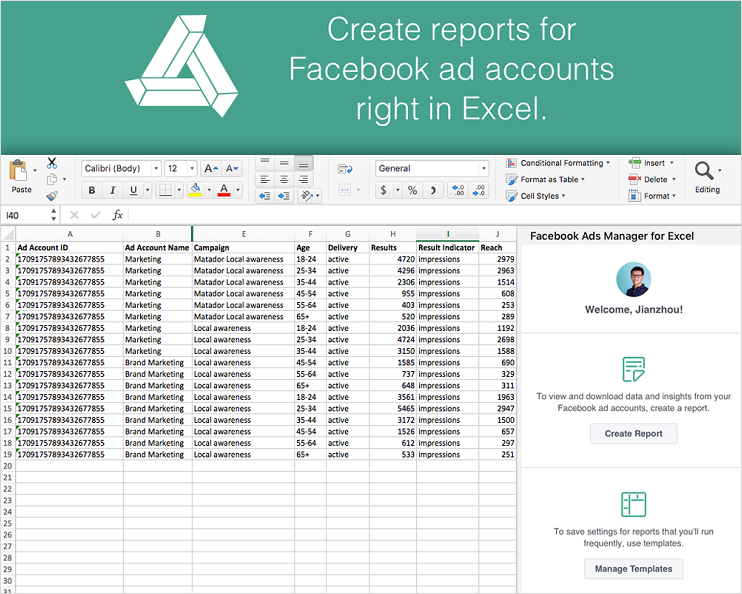 The new Facebook Ads Manager for Excel supercharges campaign reporting
