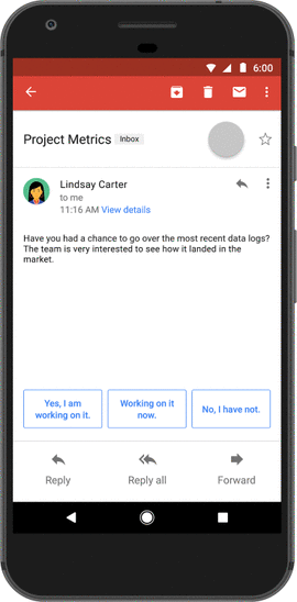 Google brings Smart Reply to Gmail for Android and iOS